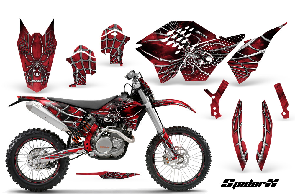 KTM C5 Graphics Kit SpiderX Red NP Rims